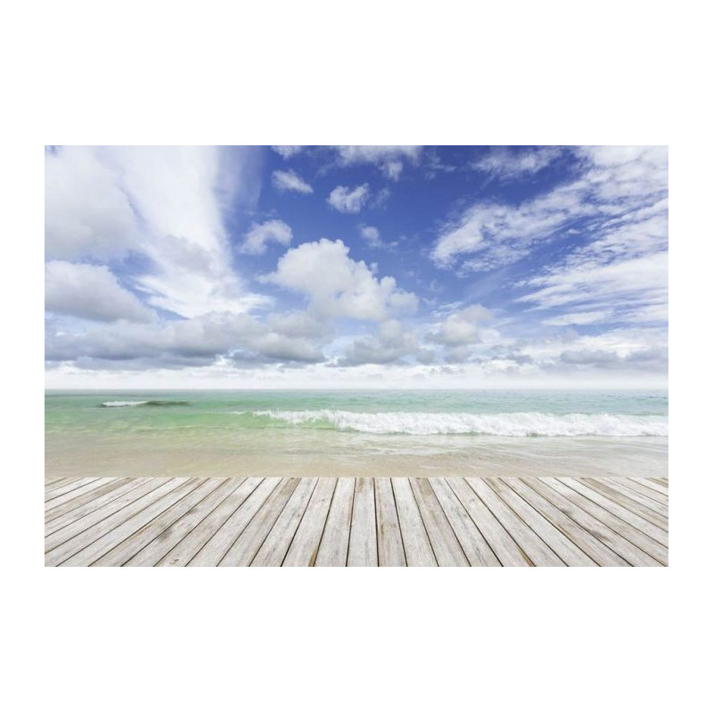 WOODEN PLANKS AND SEA Poster - Livingroom poster