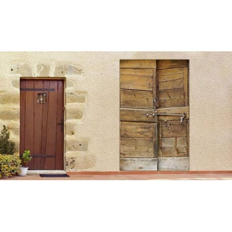 Brise vue trompe l'oeil PORTE BOIS ANCIEN