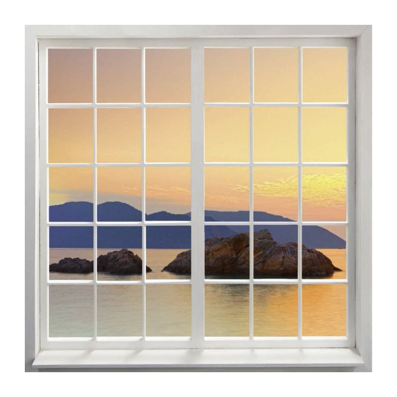 LOOKING AT THE SEA canvas print - Window canvas print