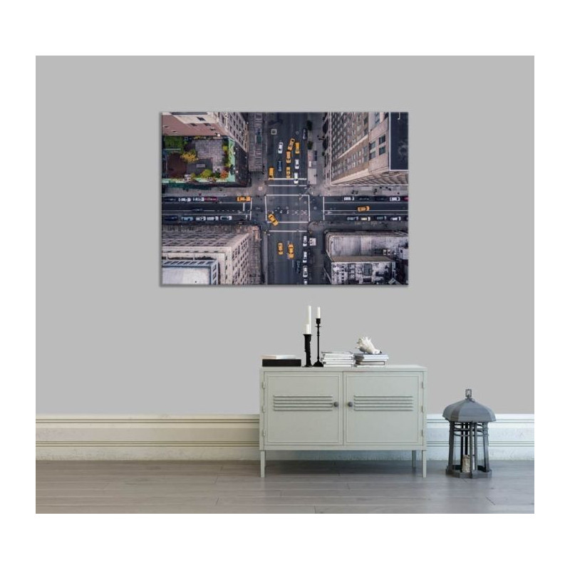 RUE DE NY FROM THE AIR canvas print