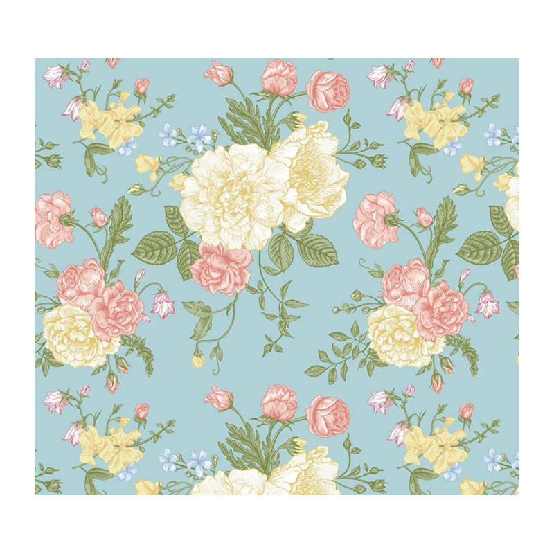 TEA SALON Wallpaper - Floral wallpaper