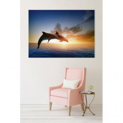 DOLPHINS JUMP Canvas print