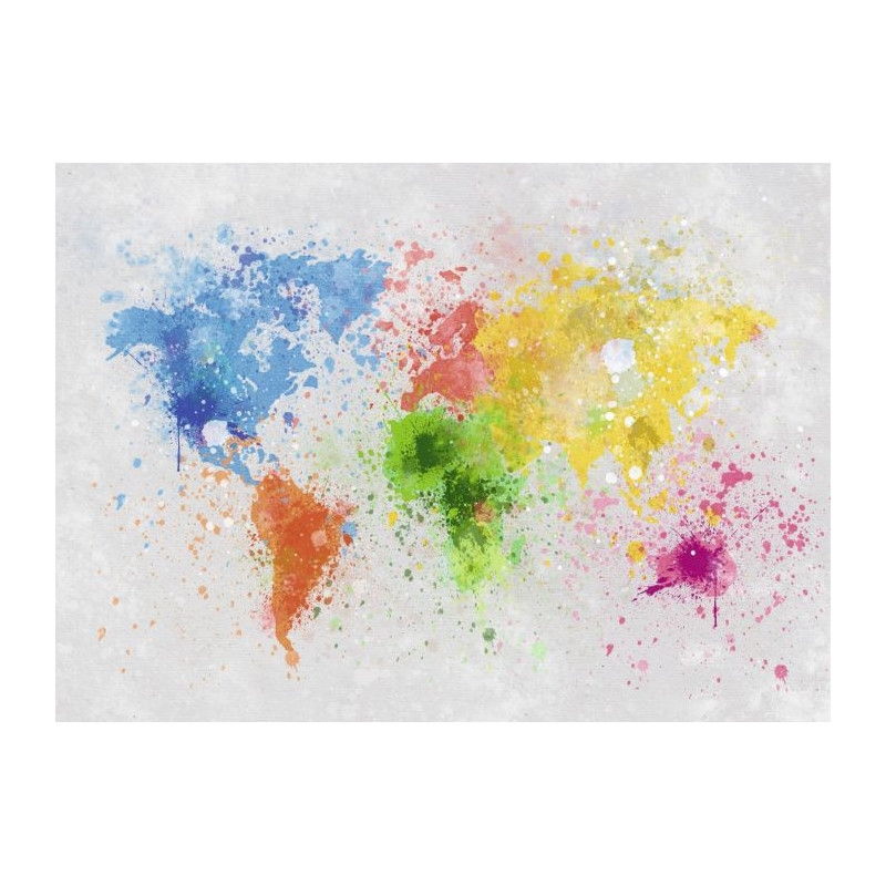 Lienzo impreso SPLASH THE WORLD - Lienzo mapa del mundo