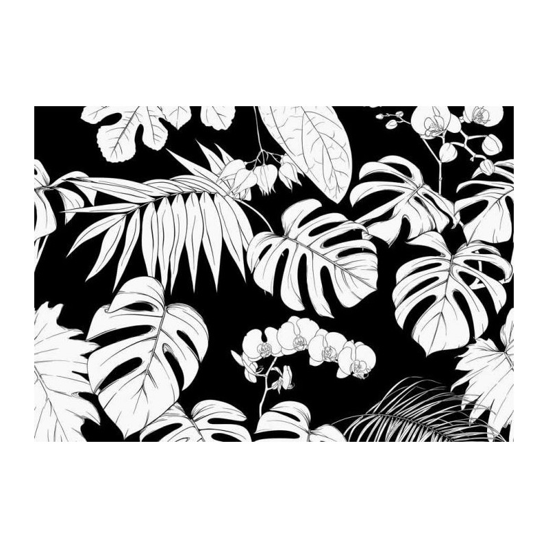 TROPICAL BLACK AND WHITE canvas print - Black and white canvas