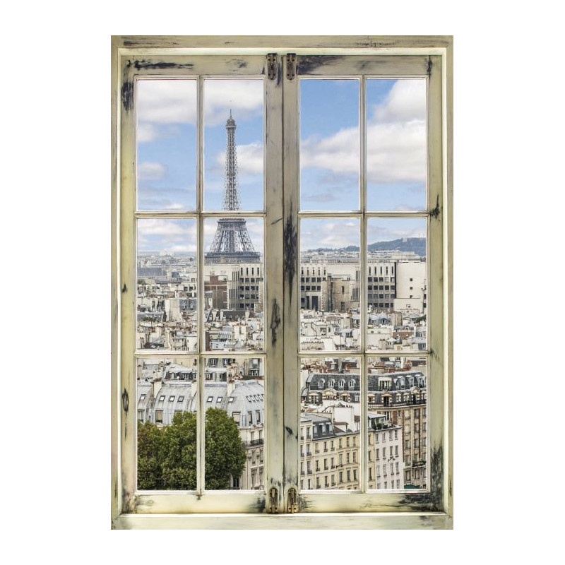 A LOOK AT PARIS Canvas print - Window canvas print