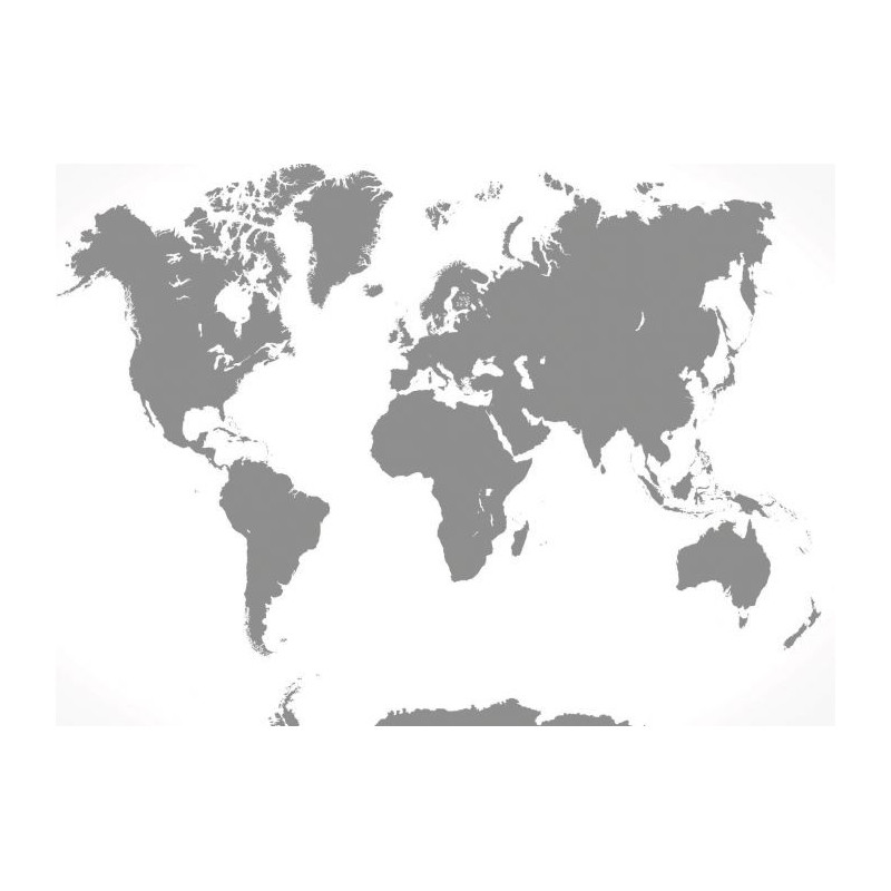 Lienzo impreso UN TONO DE GRIS - Lienzo mapa del mundo