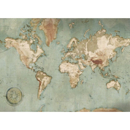 Tableau carte du monde vintage