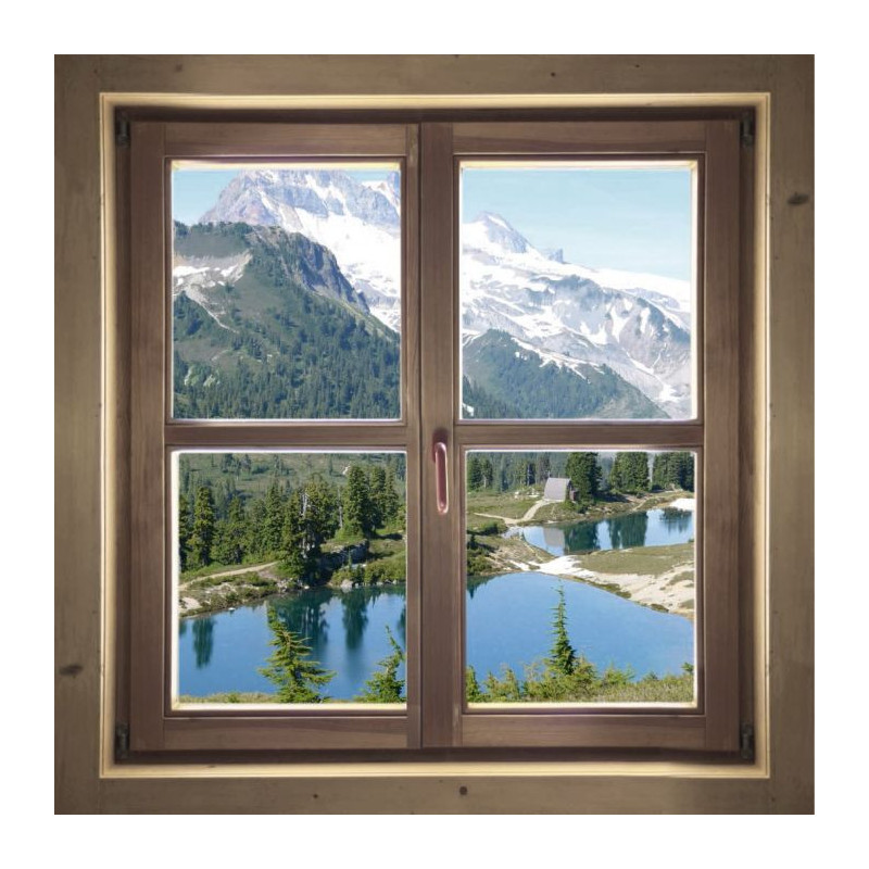 MOUNTAIN VIEW Canvas print - Window canvas print