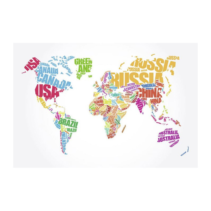 WORD WORLD poster - World map poster