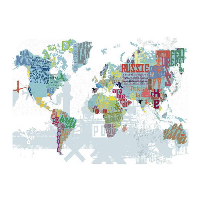 Cuadro en lienzo MUNDO - Lienzo mapa del mundo