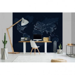 Papier Peint carte du monde WORLD BY NIGHT