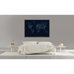 Tableau carte du monde WORLD BY NIGHT