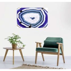 Tableau salon pierre bleu
