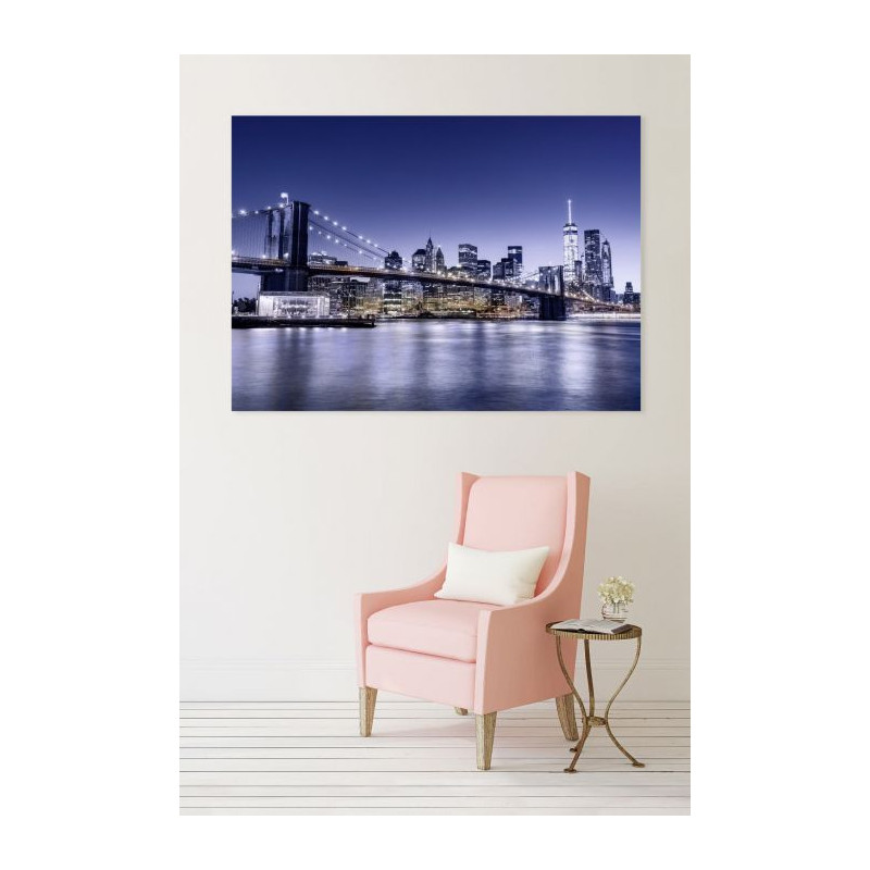BLUE BROOKLYN BRIDGE Canvas print