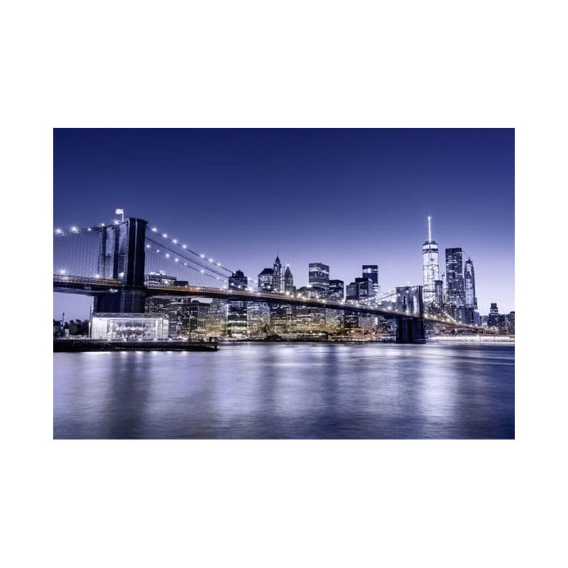 BLUE BROOKLYN BRIDGE Poster - Panoramic poster