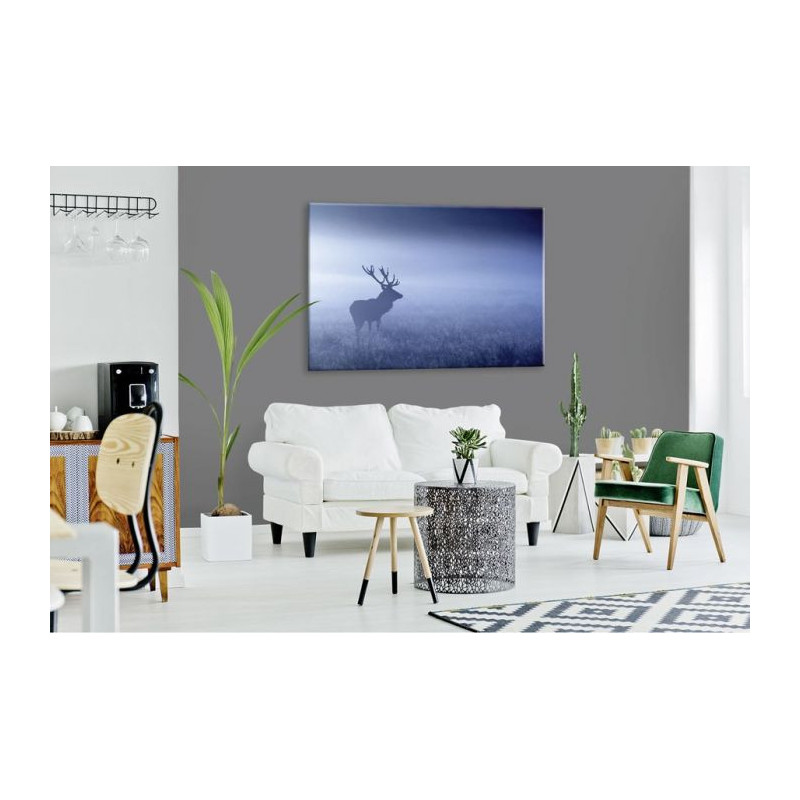 BLUE MISTY DEER canvas print