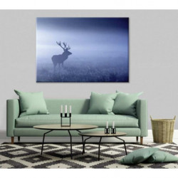 BLUE MISTY DEER canvas print