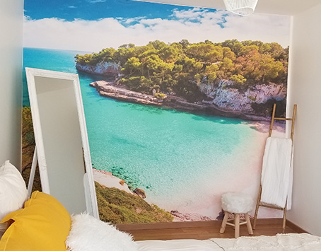 Poster panoramique plage à Majorque chez Rodolphe