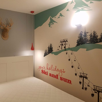 Poster remontées mécaniques pour chambre