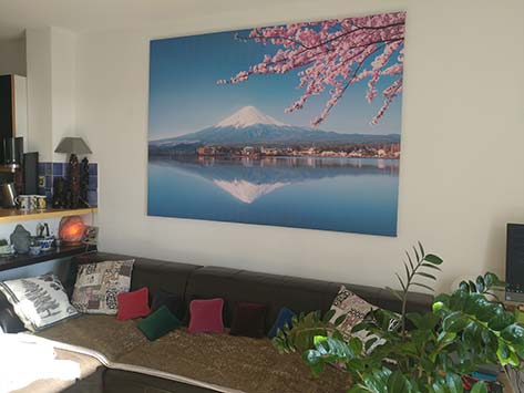 Tableau paysage zen chez Brigitte