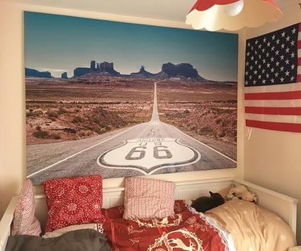 Décoration chambre tableau route 66 USA
