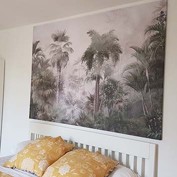 Tableau palmier voile brumeux chez Yvanne