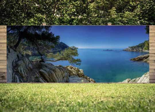 Brise vue bleu paysage