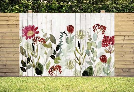 Brise vue imprimé fleuri