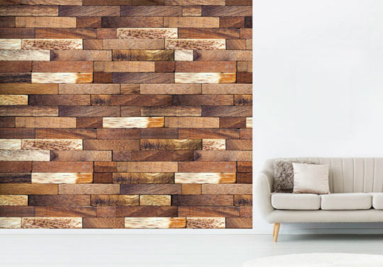 Papier peint marron bois