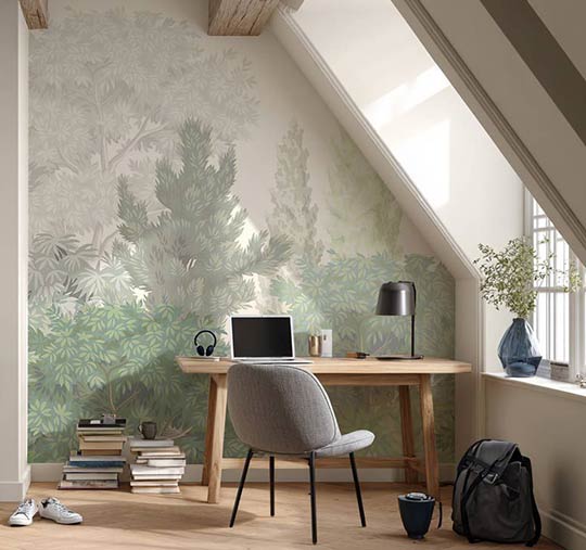 Papier peint sur mesure illustration forêt