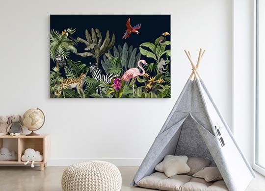 Tableau enfant style animaux illustrés