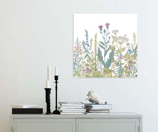Tableau fleurs dans le salon
