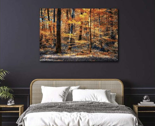 Tableau forêt orange