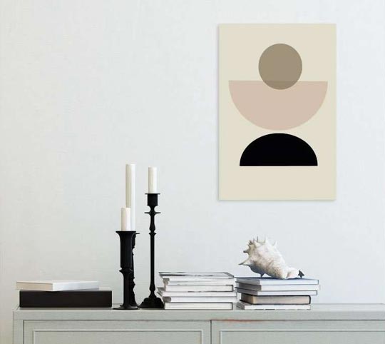 Tableau déco zen avec ses formes géométriques