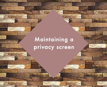 Maintaining an external privacy screen