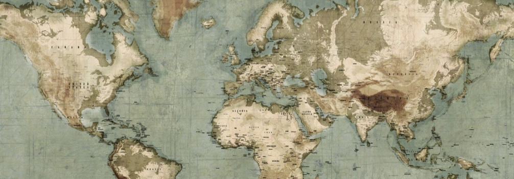 Decoración de paredes Mapas del mundo