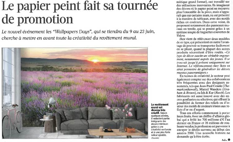 Le papier peint fait sa tournée de promotion