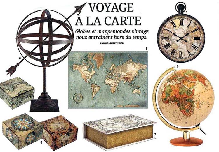 Déco carte du monde vintage