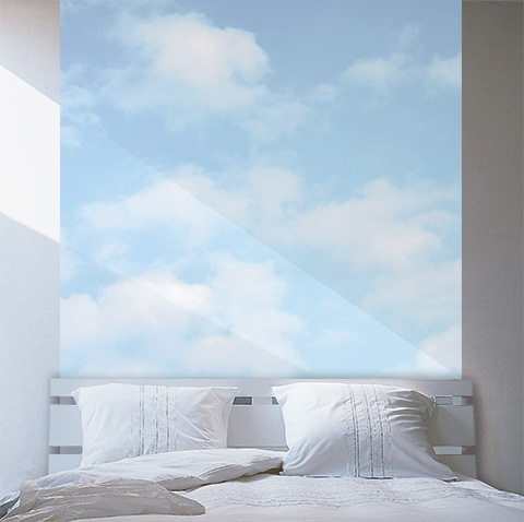 Sky blue in the bedroom