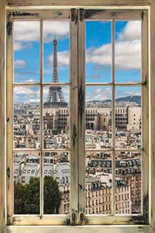 Cuadro de ventana sobre París