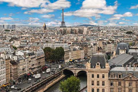 Cuadro de vista sobre París