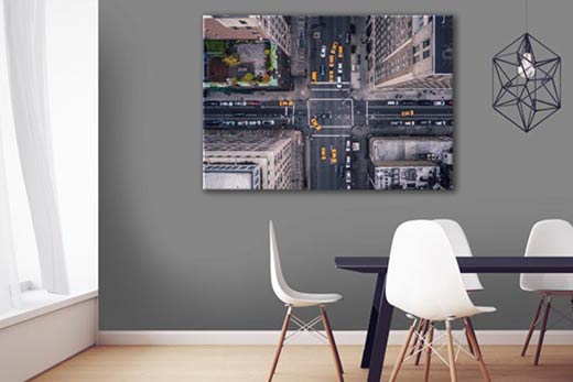 New York from the sky canvas print