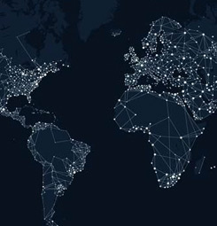 Póster gigante mapa del mundo de noche