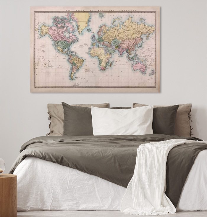Décoration murale Map of the world
