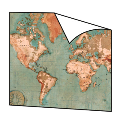 Póster de mapa del mundo