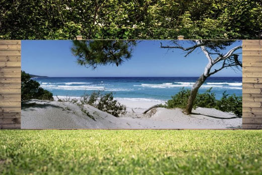 Brise vue plage en Corse